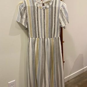 Ruffle Neck Maxi Dress